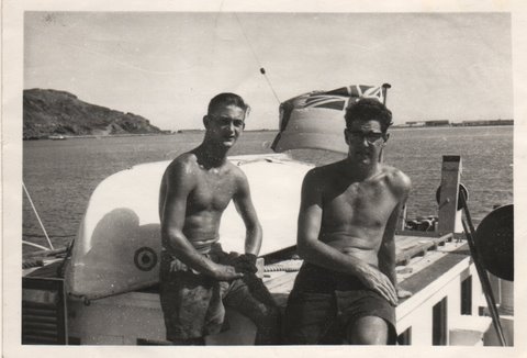 Frank with L.C. Male {Elsie } RAF Khormasker