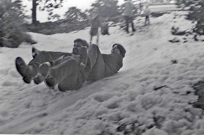 Steve Crossley giving Daphne Quigley a lift to catch up with Mick.